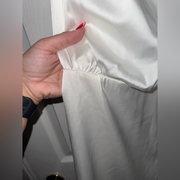 White Satin Romper - Picture 7 of 10